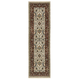 Oriental Weavers Aberdeen Indoor Area Rug – Exquisite Heirloom Design With Rich Jewel Tones And Soft Polyester Weave Ivory,Red Polyester A144d1068235st