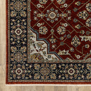 Oriental Weavers Aberdeen Indoor Area Rug - Exquisite Heirloom Design With Jewel Tones And Soft Polyester Craftsmanship Red,Blue Polyester A4151r060092st