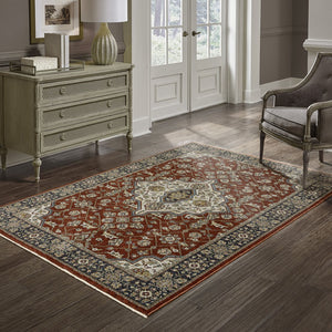 Oriental Weavers Aberdeen Indoor Area Rug - Exquisite Heirloom Design With Jewel Tones And Soft Polyester Craftsmanship Red,Blue Polyester A4151r060092st