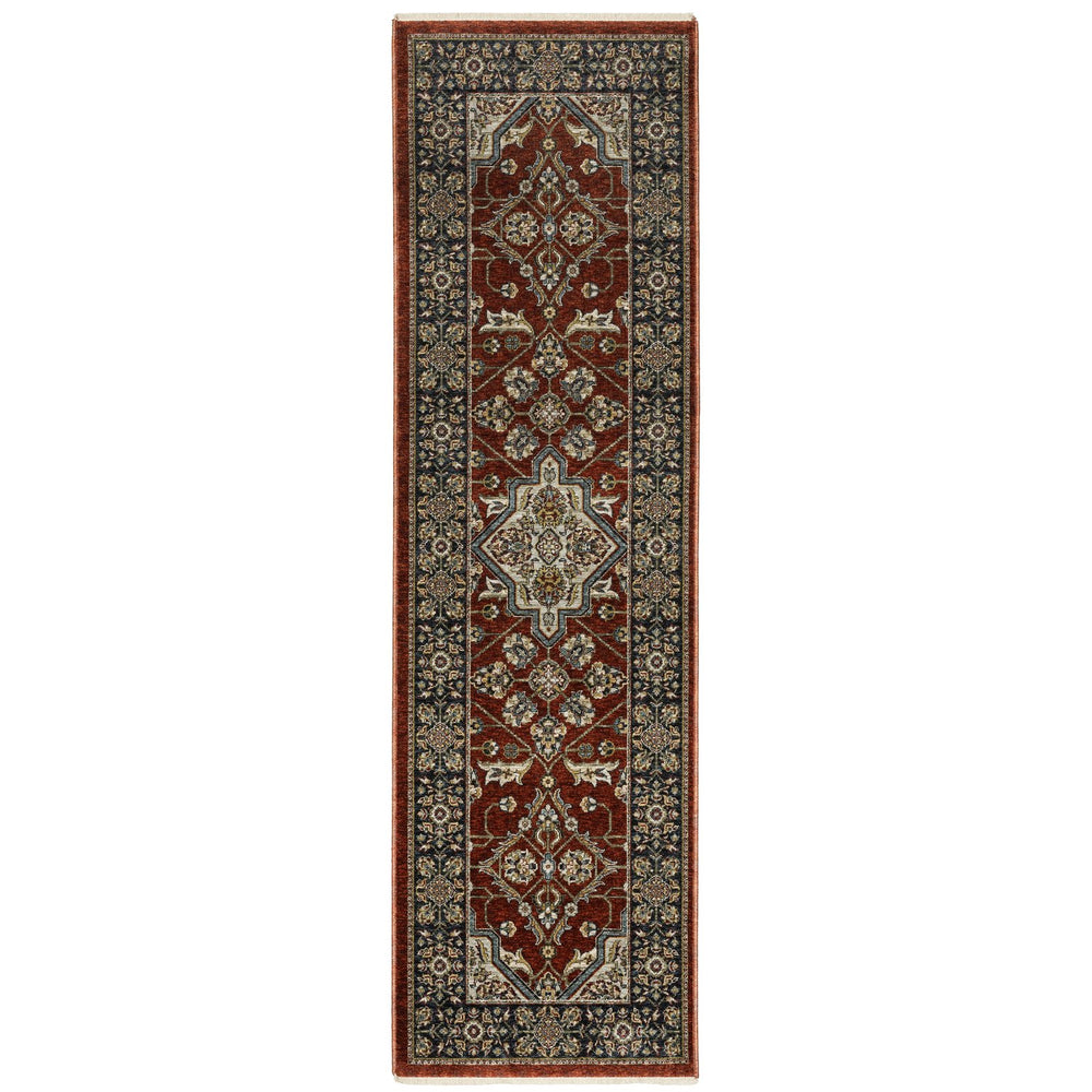 Oriental Weavers Aberdeen Indoor Area Rug - Exquisite Heirloom Design With Jewel Tones And Soft Polyester Craftsmanship Red,Blue Polyester A4151r068235st