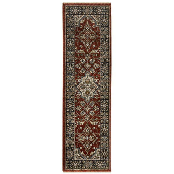 Oriental Weavers Aberdeen Indoor Area Rug - Exquisite Heirloom Design With Jewel Tones And Soft Polyester Craftsmanship Red,Blue Polyester A4151r068235st