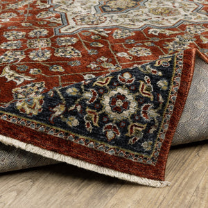 Oriental Weavers Aberdeen Indoor Area Rug - Exquisite Heirloom Design With Jewel Tones And Soft Polyester Craftsmanship Red,Blue Polyester A4151r060092st