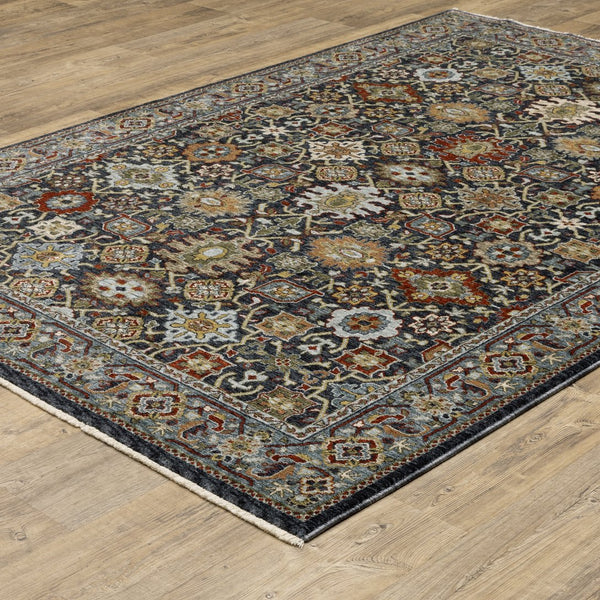 Oriental Weavers Aberdeen Indoor Area Rug - Heritage-inspired Design, Soft Polyester, Durable, Elegant Jewel Tones Blue,Multi Polyester A4922d100153st