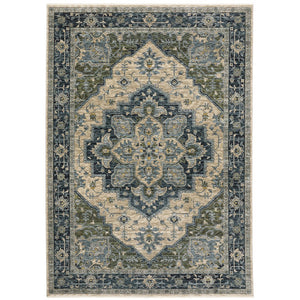 Oriental Weavers Aberdeen Indoor Area Rug - Luxurious Heirloom Design In Jewel Tones For Timeless Home Décor Blue,Tan Polyester A051g1060092st