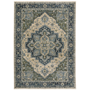 Oriental Weavers Aberdeen Blue/Tan Indoor Area Rug - Luxurious Softness, Durable Design & Timeless Bohemian Elegance Blue,Tan Polyester A051g1240rdst