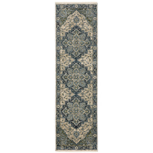 Oriental Weavers Aberdeen Indoor Area Rug - Luxurious Heirloom Design In Jewel Tones For Timeless Home Décor Blue,Tan Polyester A051g1068235st
