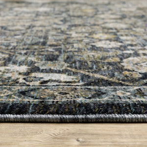 Oriental Weavers Aberdeen Indoor Area Rug - Luxurious Soft Polyester, Heirloom Design, Bohemian Flair & Jewel Tones Blue,Light Blue Polyester A533k1160235st