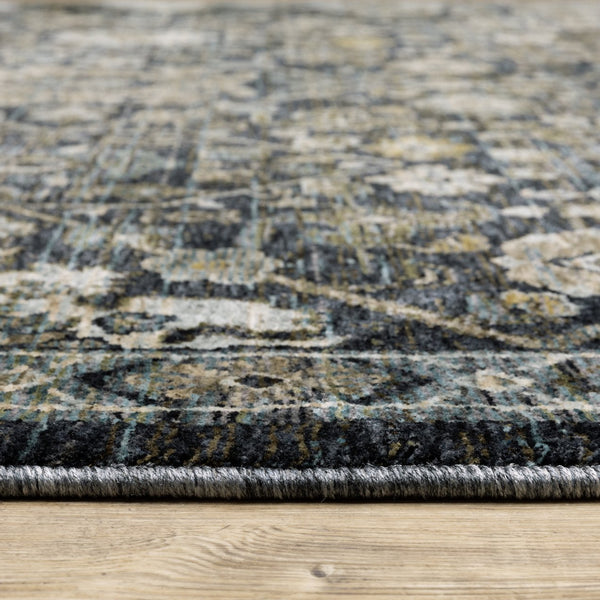 Oriental Weavers Aberdeen Indoor Area Rug - Luxurious Soft Polyester, Heirloom Design, Bohemian Flair & Jewel Tones Blue,Light Blue Polyester A533k1160235st