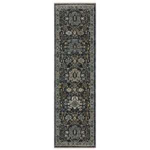 Oriental Weavers Aberdeen Indoor Area Rug - Luxurious Soft Polyester, Heirloom Design, Bohemian Flair & Jewel Tones Blue,Light Blue Polyester A533k1068235st