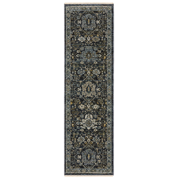 Oriental Weavers Aberdeen Indoor Area Rug - Luxurious Soft Polyester, Heirloom Design, Bohemian Flair & Jewel Tones Blue,Light Blue Polyester A533k1068235st