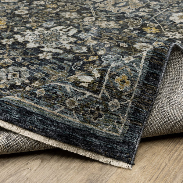 Oriental Weavers Aberdeen Indoor Area Rug - Luxurious Soft Polyester, Heirloom Design, Bohemian Flair & Jewel Tones Blue,Light Blue Polyester A533k1160235st