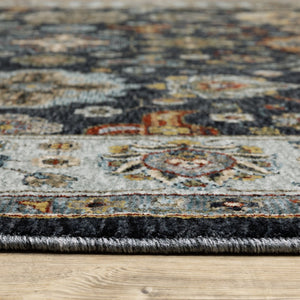 Oriental Weavers Aberdeen Blue Multi Indoor Area Rug - Elegant Heirloom Design, Soft Polyester, Bohemian Flair Blue,Multi Polyester A561b1365446st