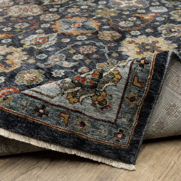 Oriental Weavers Aberdeen Blue Multi Indoor Area Rug - Elegant Heirloom Design, Soft Polyester, Bohemian Flair Blue,Multi Polyester A561b1365446st