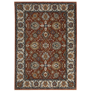 Oriental Weavers Aberdeen Indoor Area Rug - Elegant Heirloom Design With Rich Jewel Tones For Timeless Decor Red,Ivory Polyester A562r1060092st