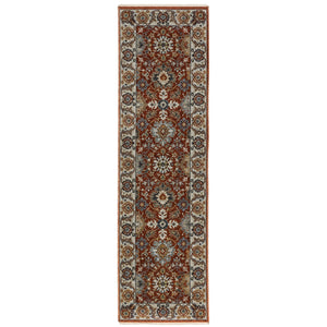 Oriental Weavers Aberdeen Indoor Area Rug - Elegant Heirloom Design With Rich Jewel Tones For Timeless Decor Red,Ivory Polyester A562r1068235st