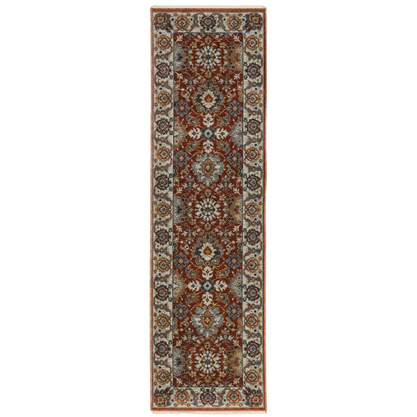 Oriental Weavers Aberdeen Indoor Area Rug - Elegant Heirloom Design With Rich Jewel Tones For Timeless Decor Red,Ivory Polyester A562r1068235st