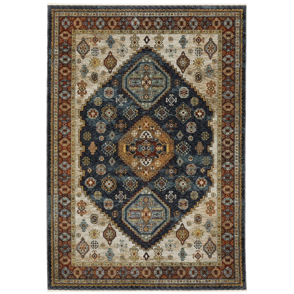 Oriental Weavers Aberdeen Indoor Area Rug - Exquisite Soft Polyester With Jewel Tones And Bohemian Flair For Any Space Blue,Multi Polyester A005w1100153st