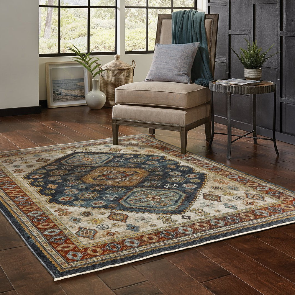 Oriental Weavers Aberdeen Indoor Area Rug - Exquisite Soft Polyester With Jewel Tones And Bohemian Flair For Any Space Blue,Multi Polyester A005w1100153st