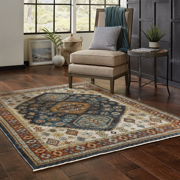 Oriental Weavers Aberdeen Indoor Area Rug - Exquisite Soft Polyester With Jewel Tones And Bohemian Flair For Any Space Blue,Multi Polyester A005w1100153st