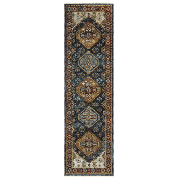Oriental Weavers Aberdeen Indoor Area Rug - Exquisite Soft Polyester With Jewel Tones And Bohemian Flair For Any Space Blue,Multi Polyester A005w1068235st
