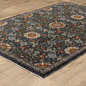 Oriental Weavers Aberdeen Indoor Area Rug - Elegant Heritage Design In Soft Polyester With Jewel Tones & Bohemian Flair Blue,Multi Polyester A006b1060092st