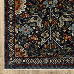 Oriental Weavers Aberdeen Indoor Area Rug - Elegant Heritage Design In Soft Polyester With Jewel Tones & Bohemian Flair Blue,Multi Polyester A006b1060092st