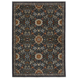 Oriental Weavers Aberdeen Indoor Area Rug - Elegant Heritage Design In Soft Polyester With Jewel Tones & Bohemian Flair Blue,Multi Polyester A006b1060092st