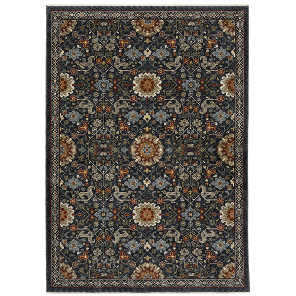Oriental Weavers Aberdeen Indoor Area Rug - Elegant Heritage Design In Soft Polyester With Jewel Tones & Bohemian Flair Blue,Multi Polyester A006b1060092st