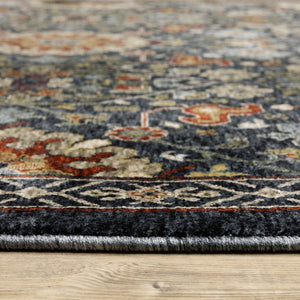 Oriental Weavers Aberdeen Indoor Area Rug - Elegant Heritage Design In Soft Polyester With Jewel Tones & Bohemian Flair Blue,Multi Polyester A006b1060092st