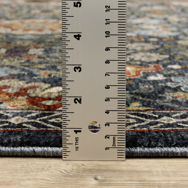 Oriental Weavers Aberdeen Indoor Area Rug - Elegant Heritage Design In Soft Polyester With Jewel Tones & Bohemian Flair Blue,Multi Polyester A006b1060092st