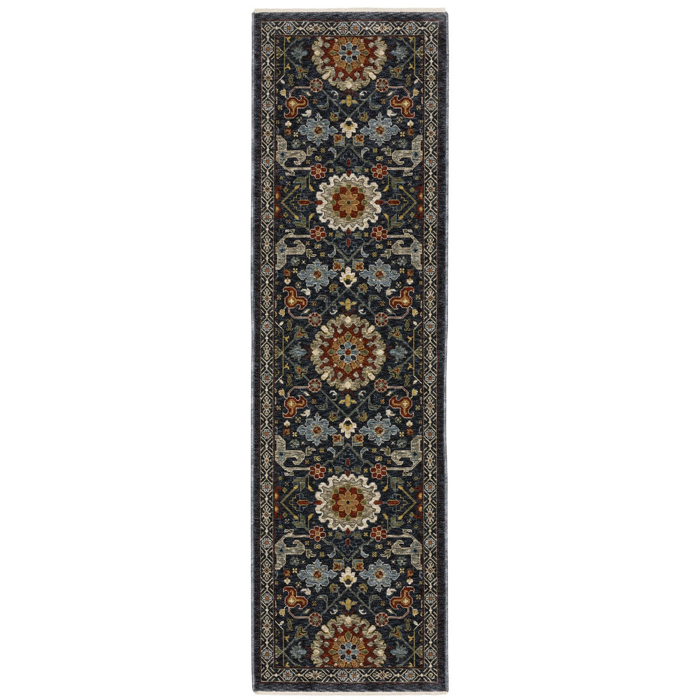 Oriental Weavers Aberdeen Indoor Area Rug - Elegant Heritage Design In Soft Polyester With Jewel Tones & Bohemian Flair Blue,Multi Polyester A006b1068235st
