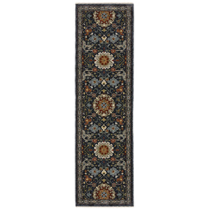 Oriental Weavers Aberdeen Indoor Area Rug - Elegant Heritage Design In Soft Polyester With Jewel Tones & Bohemian Flair Blue,Multi Polyester A006b1068235st