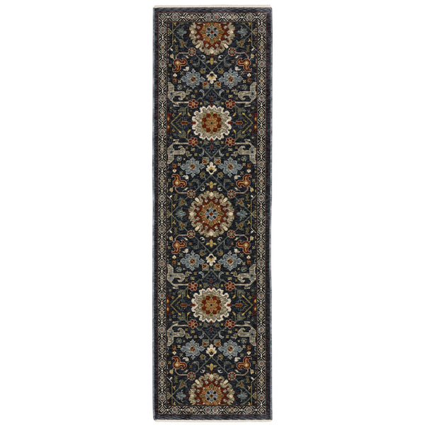 Oriental Weavers Aberdeen Indoor Area Rug - Elegant Heritage Design In Soft Polyester With Jewel Tones & Bohemian Flair Blue,Multi Polyester A006b1068235st