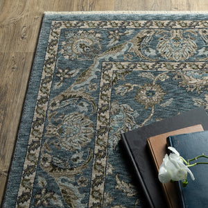 Oriental Weavers Aberdeen Indoor Area Rug - Luxurious Heirloom Design With Soft Polyester And Bohemian Flair Blue,Beige Polyester A070h1200296st