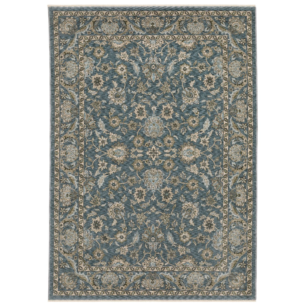 Oriental Weavers Aberdeen Indoor Area Rug - Luxurious Heirloom Design With Soft Polyester And Bohemian Flair Blue,Beige Polyester A070h1200296st