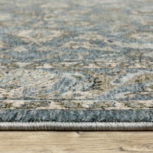 Oriental Weavers Aberdeen Indoor Area Rug - Luxurious Heirloom Design With Soft Polyester And Bohemian Flair Blue,Beige Polyester A070h1200296st