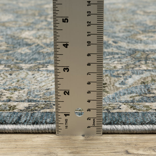 Oriental Weavers Aberdeen Indoor Area Rug - Luxurious Softness, Intricate Design, And Timeless Heritage Appeal Beige,Blue Polyester A070i1068235st