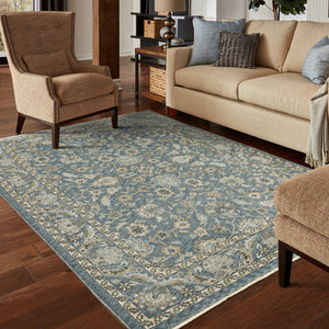 Oriental Weavers Aberdeen Indoor Area Rug - Luxurious Heirloom Design With Soft Polyester And Bohemian Flair Blue,Beige Polyester A070h1200296st