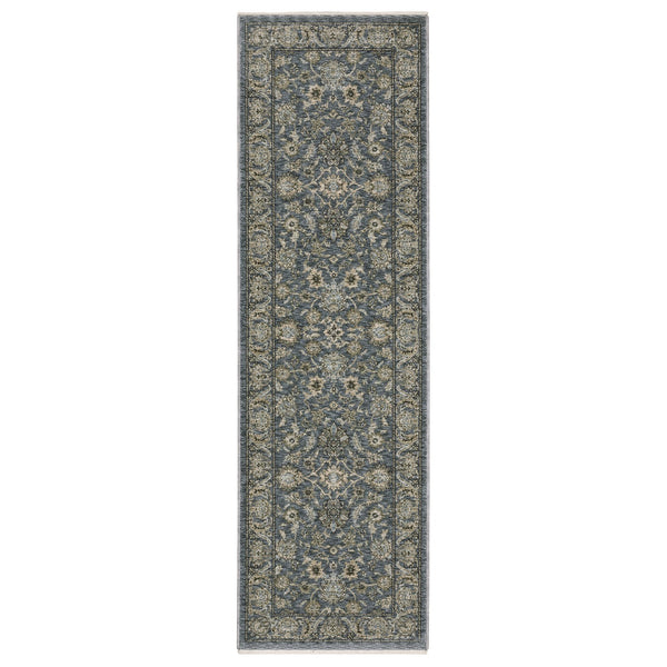 Oriental Weavers Aberdeen Indoor Area Rug - Luxurious Heirloom Design With Soft Polyester And Bohemian Flair Blue,Beige Polyester A070h1068235st