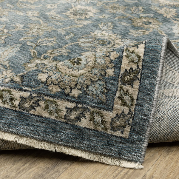 Oriental Weavers Aberdeen Indoor Area Rug - Luxurious Heirloom Design With Soft Polyester And Bohemian Flair Blue,Beige Polyester A070h1200296st