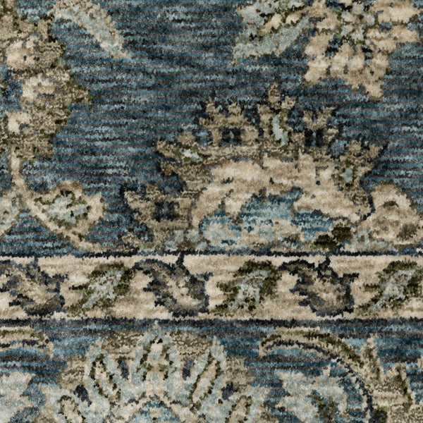Oriental Weavers Aberdeen Indoor Area Rug - Luxurious Heirloom Design With Soft Polyester And Bohemian Flair Blue,Beige Polyester A070h1200296st