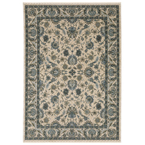 Oriental Weavers Aberdeen Indoor Area Rug - Luxurious Softness, Intricate Design, And Timeless Heritage Appeal Beige,Blue Polyester A070i1100153st