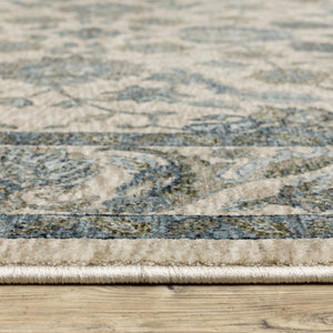 Oriental Weavers Aberdeen Indoor Area Rug - Luxurious Softness, Intricate Design, And Timeless Heritage Appeal Beige,Blue Polyester A070i1100153st