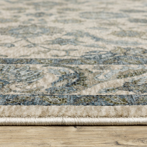 Oriental Weavers Aberdeen Indoor Area Rug - Luxurious Softness, Intricate Design, And Timeless Heritage Appeal Beige,Blue Polyester A070i1100153st