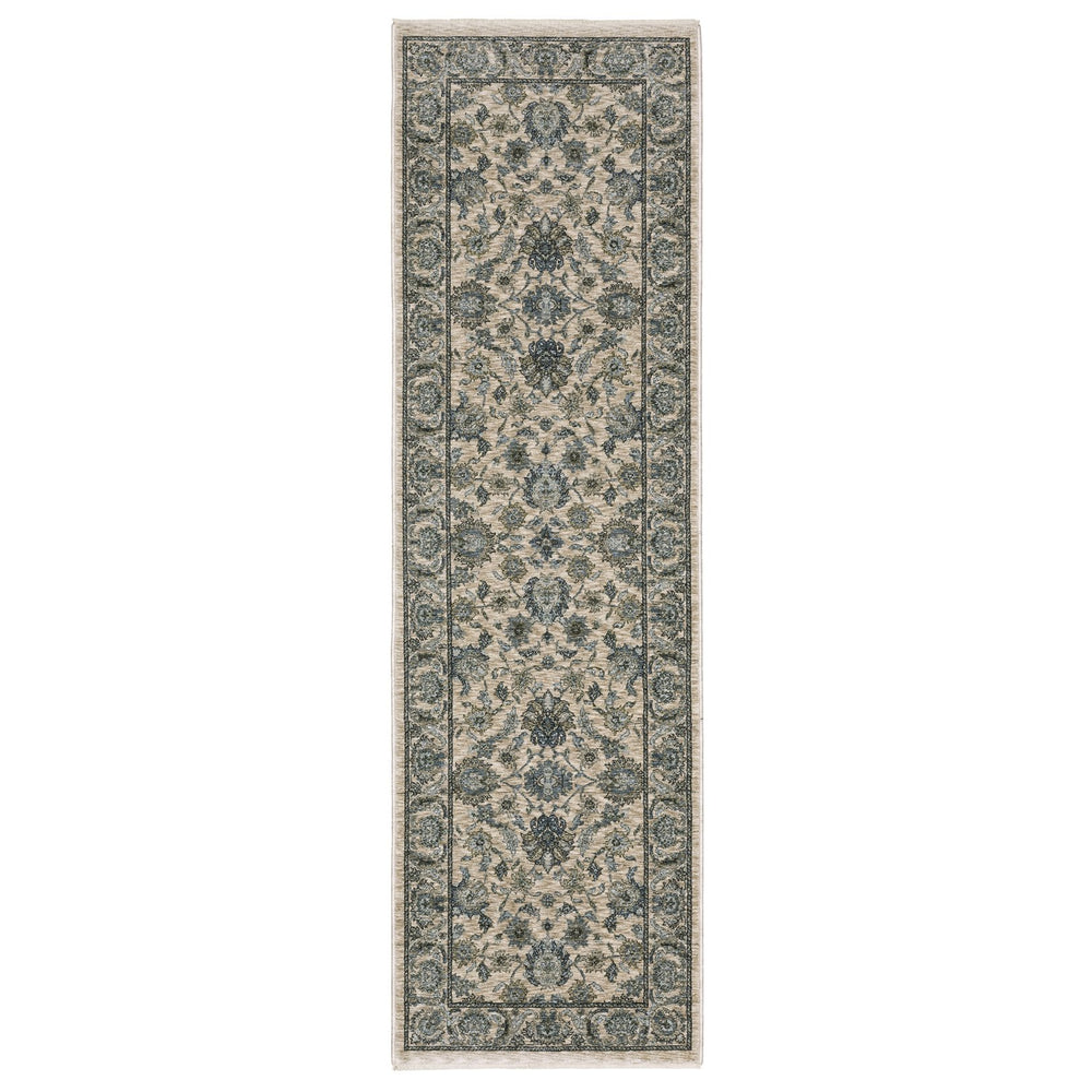 Oriental Weavers Aberdeen Indoor Area Rug - Luxurious Softness, Intricate Design, And Timeless Heritage Appeal Beige,Blue Polyester A070i1068235st