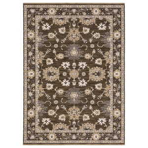 Oriental Weavers Acacia Indoor Area Rug - Earthy Tones With Cotton Fringe, Elegant Design For Cozy Spaces Brown,Tan Wool Aaca01240340st