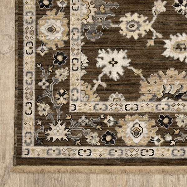 Oriental Weavers Acacia Indoor Area Rug - Earthy Tones With Cotton Fringe, Elegant Design For Cozy Spaces Brown,Tan Wool Aaca01160235st