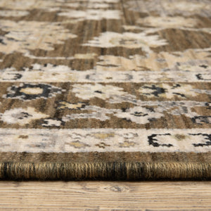 Oriental Weavers Acacia Indoor Area Rug - Earthy Tones With Cotton Fringe, Elegant Design For Cozy Spaces Brown,Tan Wool Aaca01160235st