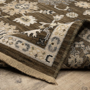 Oriental Weavers Acacia Indoor Area Rug - Earthy Tones With Cotton Fringe, Elegant Design For Cozy Spaces Brown,Tan Wool Aaca01160235st