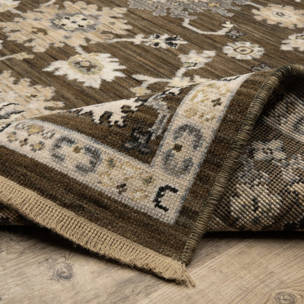 Oriental Weavers Acacia Indoor Area Rug - Earthy Tones With Cotton Fringe, Elegant Design For Cozy Spaces Brown,Tan Wool Aaca01160235st